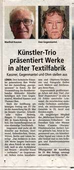Artikel BBK-Ausstellung Essen-Kettwig