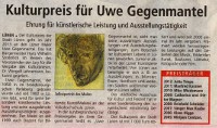 Artikel zur Verleihung des Kulturpreises 2013