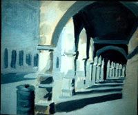 „Arkade“, Öl auf Leinwand, 38 × 45 cm, 1989