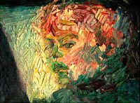 „David, ein Enkel Hermann Hesses“, Öl auf Leinwand, 38 × 45 cm, 1990