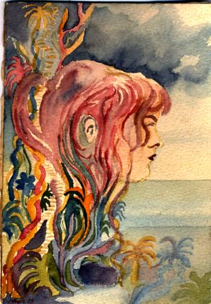 „Beate Toskana“, Aquarell, 1979