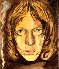 „Selbstporträt“, Aquarell, 45 × 40 cm, 1977