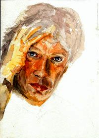 „Selbstporträt“, Aquarell, 30 × 20 cm, 1996